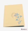 Blumen mit Schmetterlinge im Wasser - Beige - 12 x 17 cm