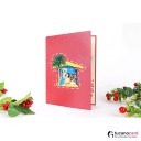 Krippe, Geburt Jesu - Kartenfarbe Rot - 15 x 20 cm