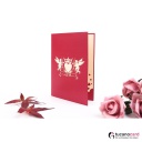 Beflügeltes Herz - Kartenfarbe Rot - 12 x 17 cm