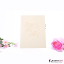 Vogelpärchen im Herzbaum - Kartenfarbe Beige - 15 x 20 cm