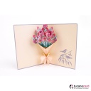 Blumenstrauß - Kartenfarbe Grau - 15 x 20 cm